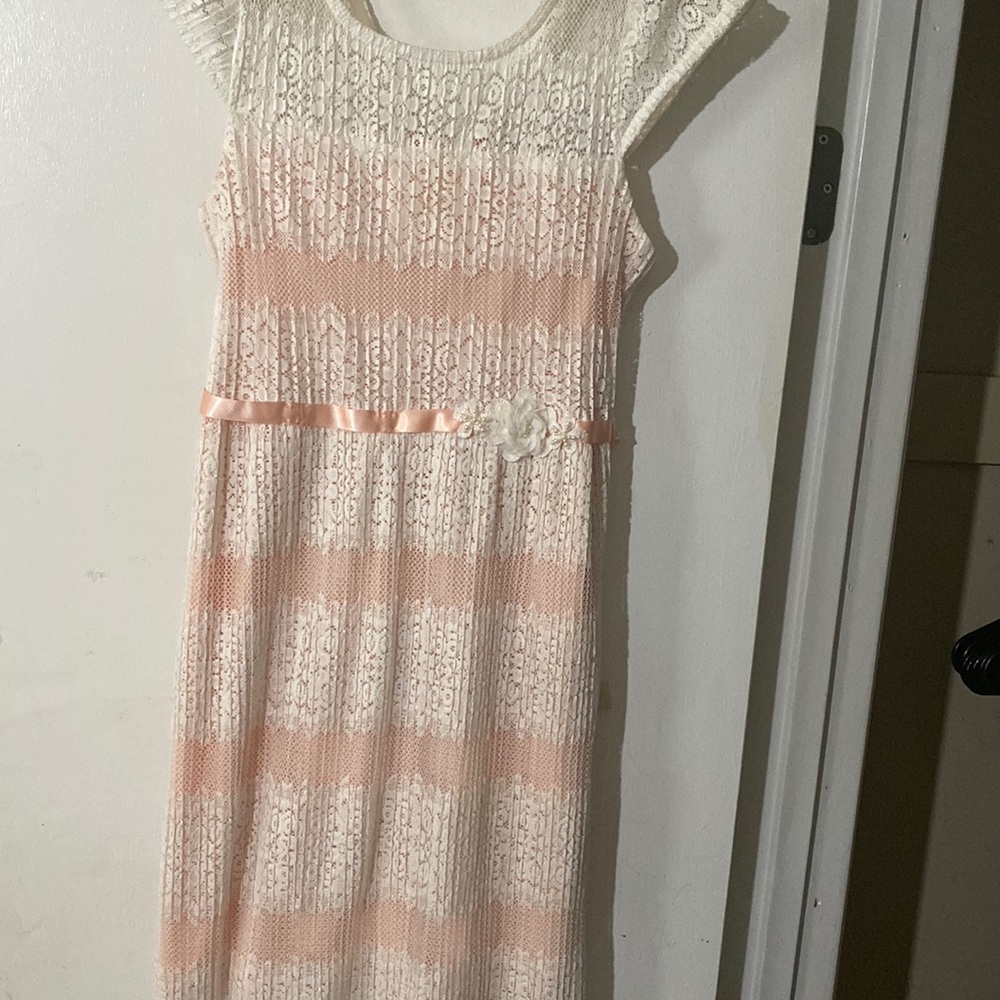 White and Pink Dress
